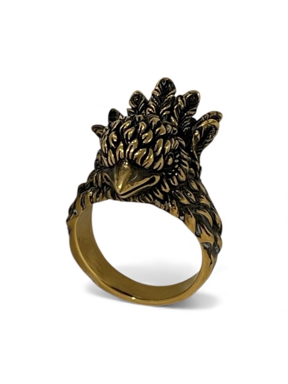 Gucci Gold-Tone Eagle Head Ring